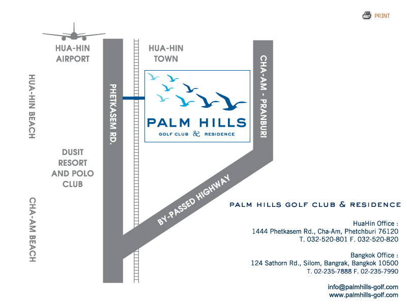 Map Palm Hills Golf